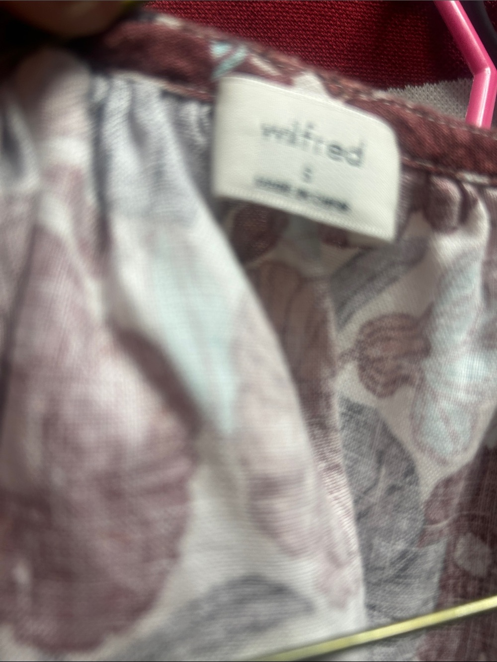 Wilfred Floral Print Girls' Skirt in Pink and Gray